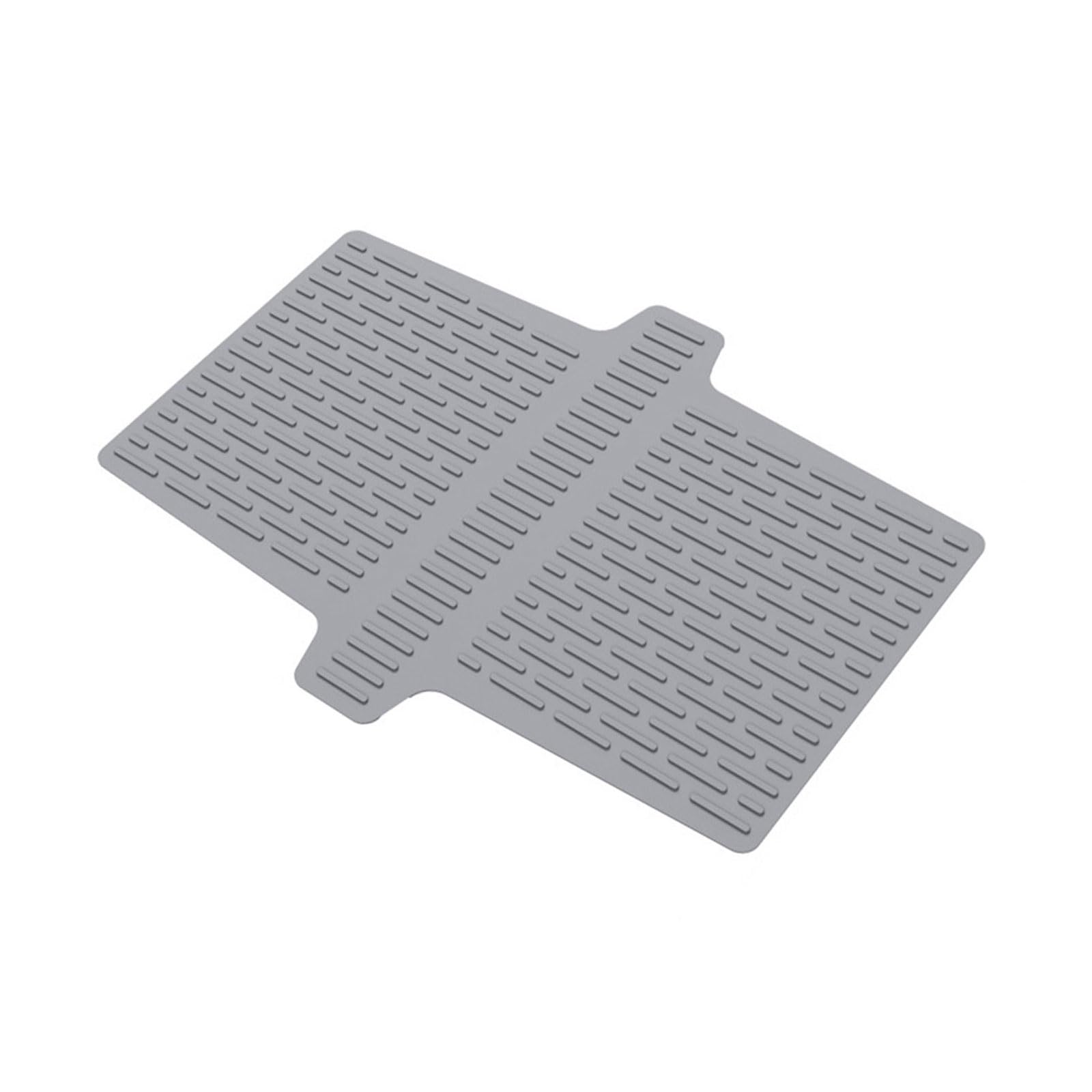 HZBB Silicone Sink Mat with Nonslip Base Prevents Dishware Damage for Kitchen Use Divider Tray Scratch Proof Drainage Pad Food Grade Silicone Sink Tray