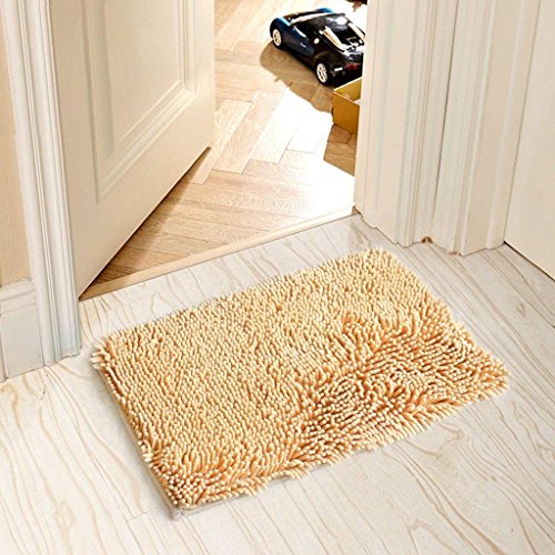 Tapis de porte en chenille GZ tapis de bain absorbant et antidérapant pour entrée et cuisine