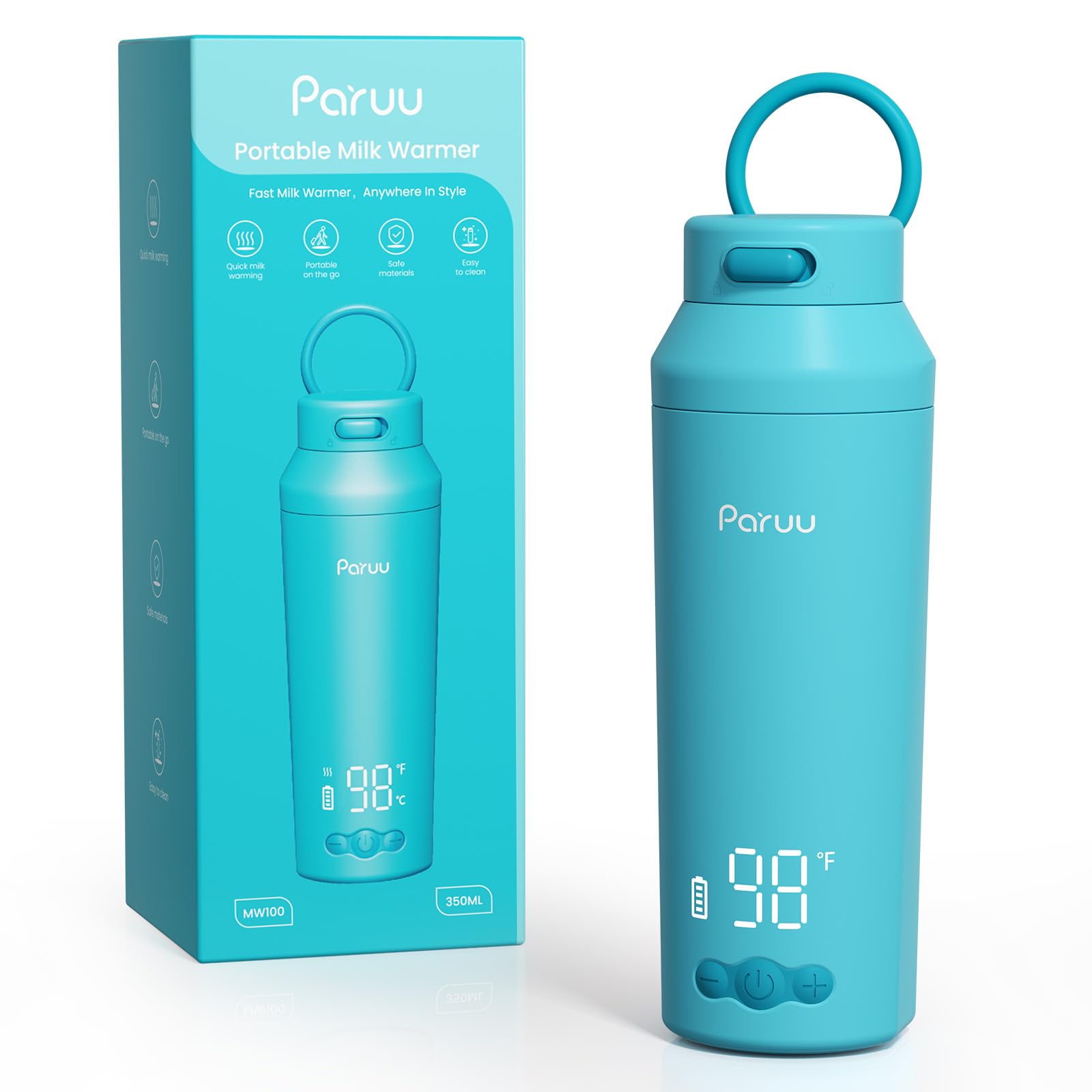 Paruu Portable Bottle Warmer for Travel Easy-Clean Wide Mouth