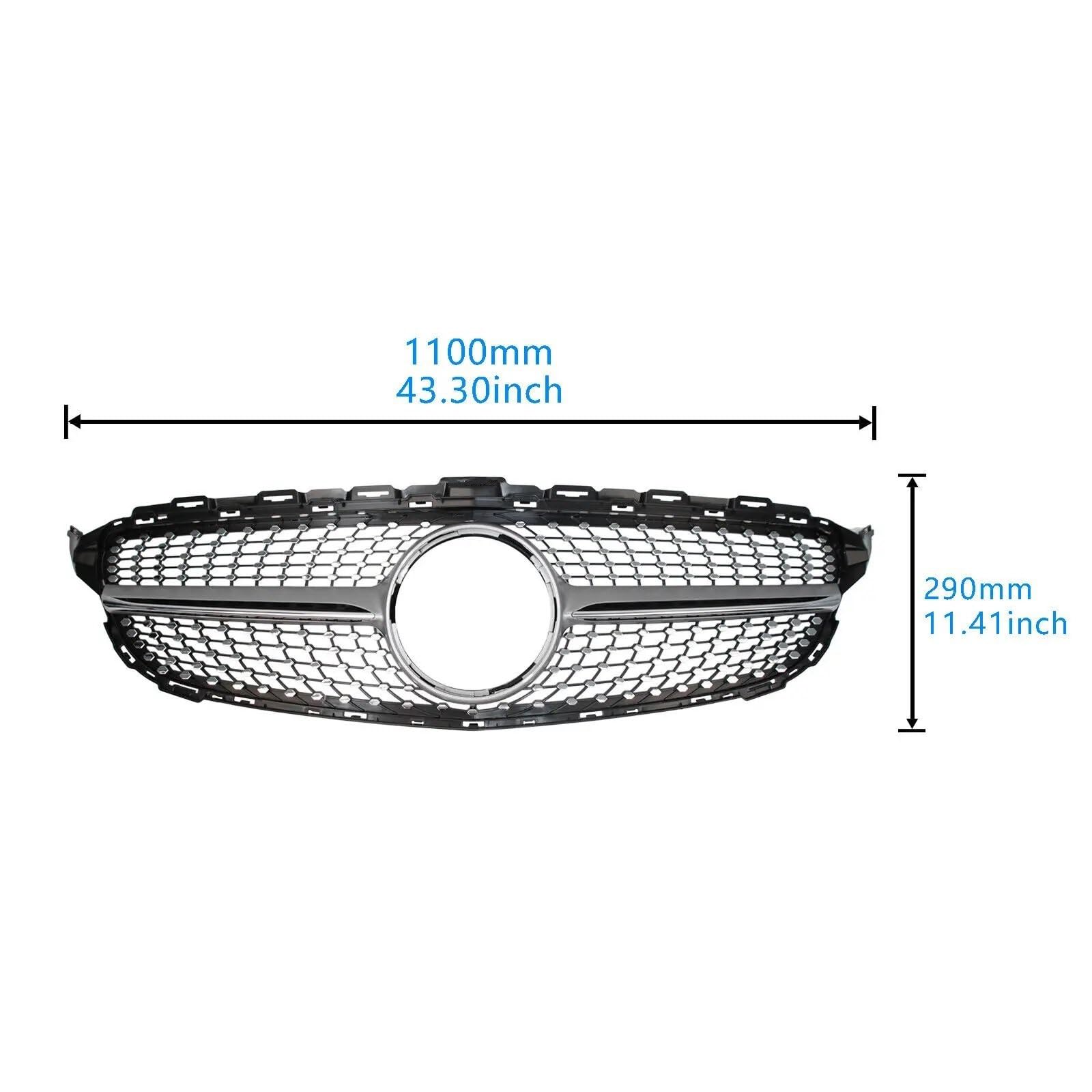 Chromowany przedni zderzak Grill Diamond AMG Style pasuje do Mercedesa Klasy C C205 W205 15-18 osłona chłodnicy
