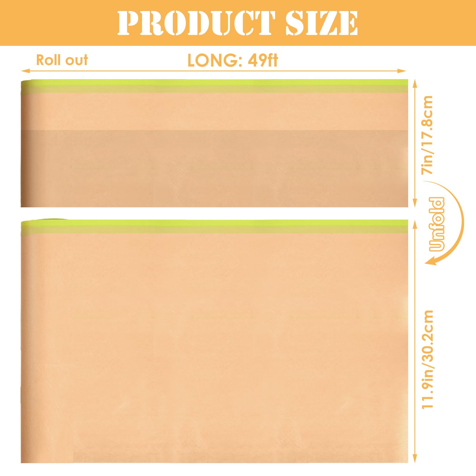 6 sztuk papieru maskującego do malowania, 15 cm x 127 cm, taśma papierowa i zasłona malarska, rolka papieru maskującego, rolka papieru maskującego, do malowania samochodu, karoserii, ochrony