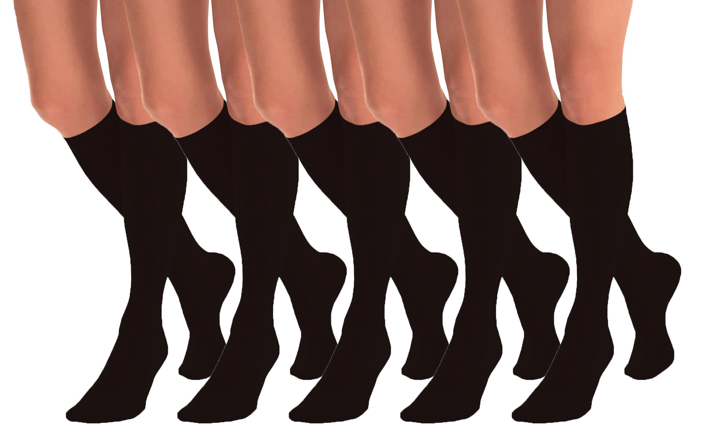 Aurelliewomen microfiber opaque knee high socks pakcs of 3 or 5 Pairs One Size