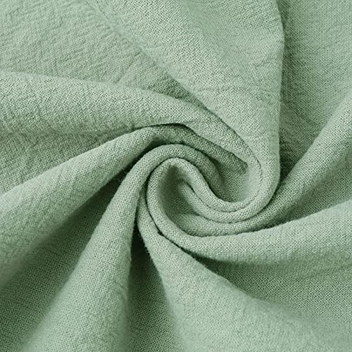 Lyxiof USZH14-909818-GREEN-90CM Toddler Baby Girl Cotton Linen Dress Ruffle Sleeve Halter Sleeveless Kids Casual Beach Dresses Green 90Cm thumb #5