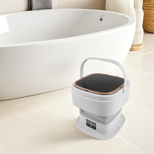 Miniatura 7 de GALPADA Mini lavadora portátil Lavadora Lavadora Secadora para ropa interior Calcetines Fácil de usar Operación con un solo botón Potente motor para