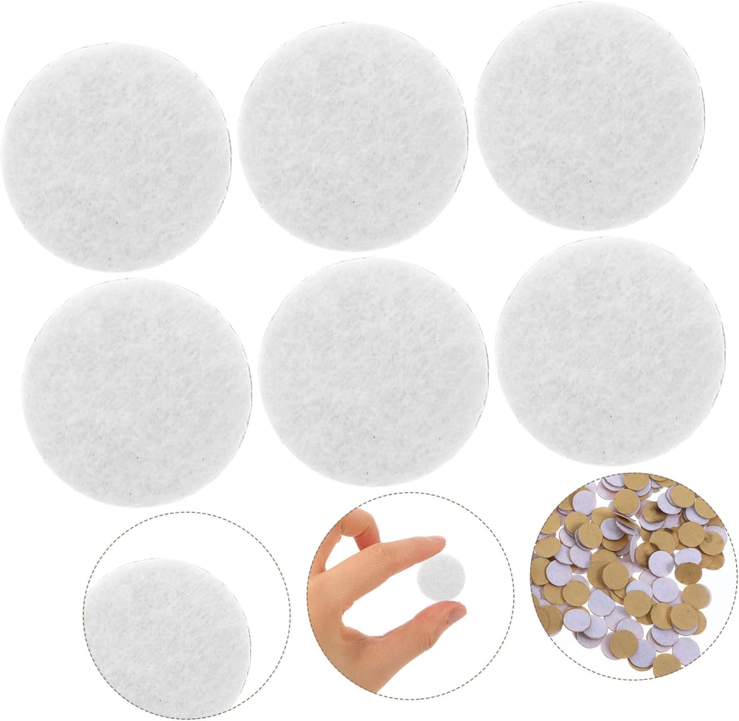 Hemobllo 500pcs Versatile Felt Circles Double Sided Adhesive for DIY Projects Hat Patches and Craft Supplies