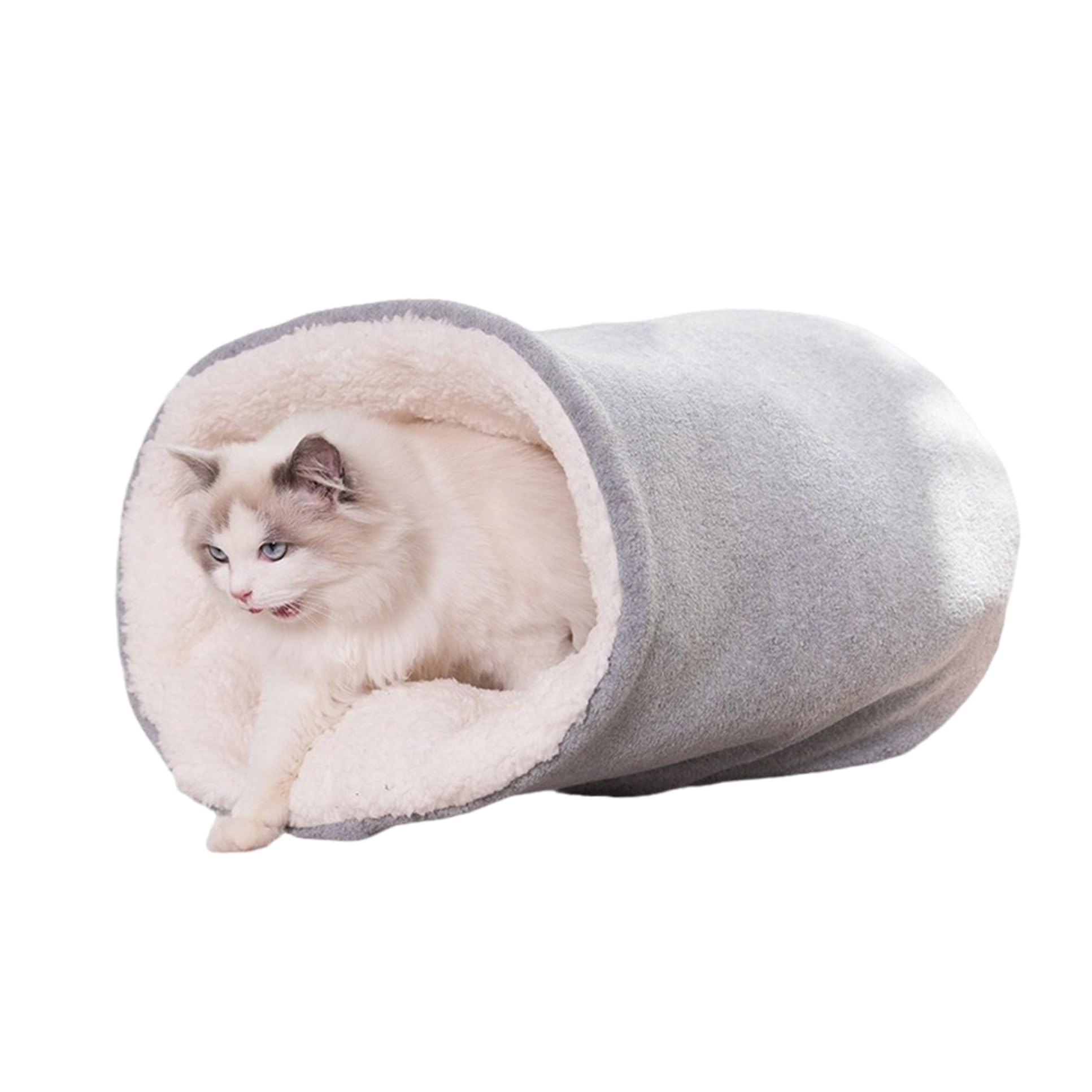 Lit caché d'hiver pour chat en grotte 360 isolante en peluche