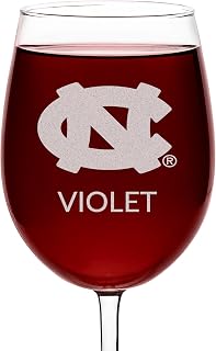 Lifetime Creations Personalized North Carolina Tar Heels Wine Glass - Officially Licensed Engraved Stemware, Custom UNC Gift for Basketball Football Fans, Alumni, Graduation, Made in USA