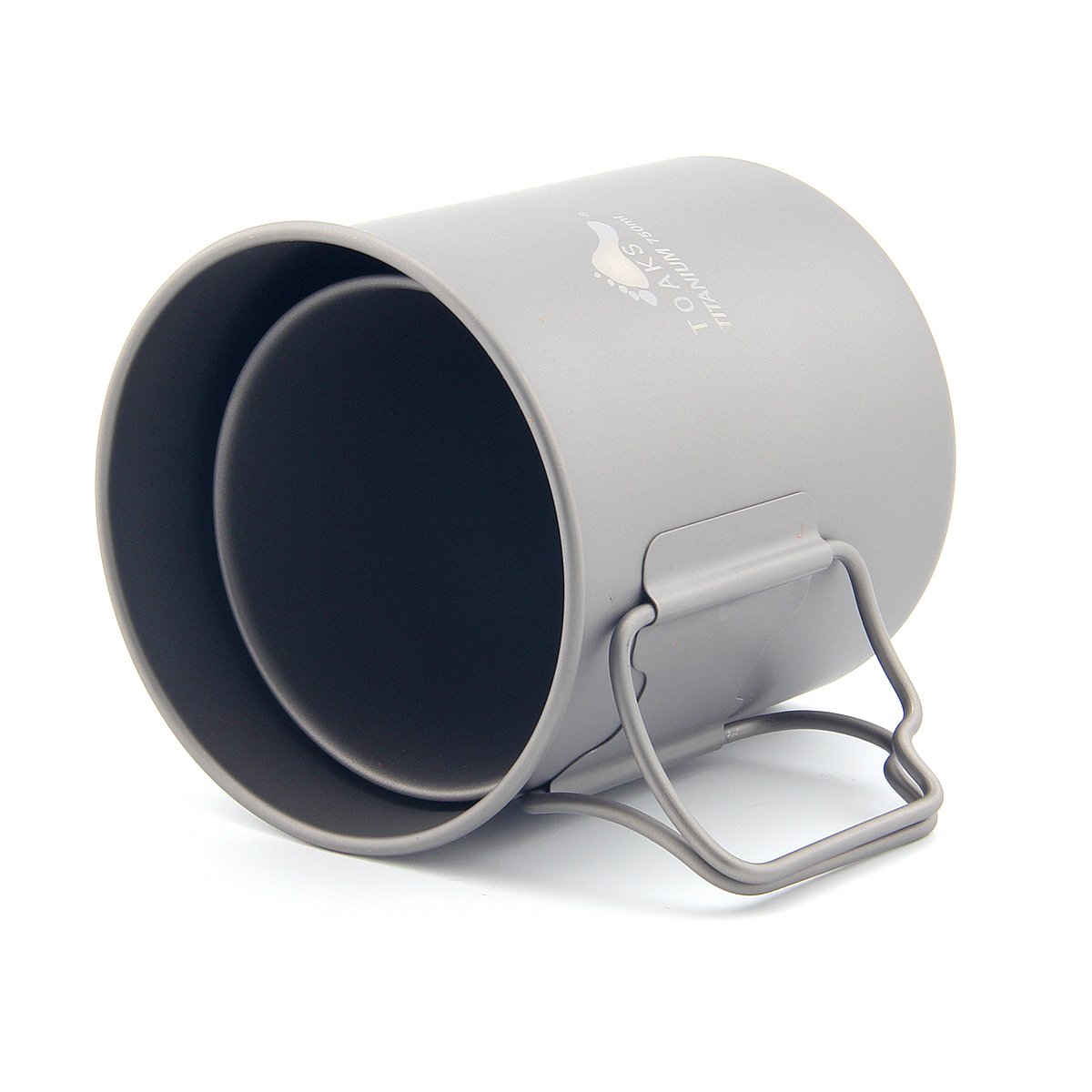 TOAKS Taza de titanio ultraligera portátil para agua (750 ml y 450 ml)