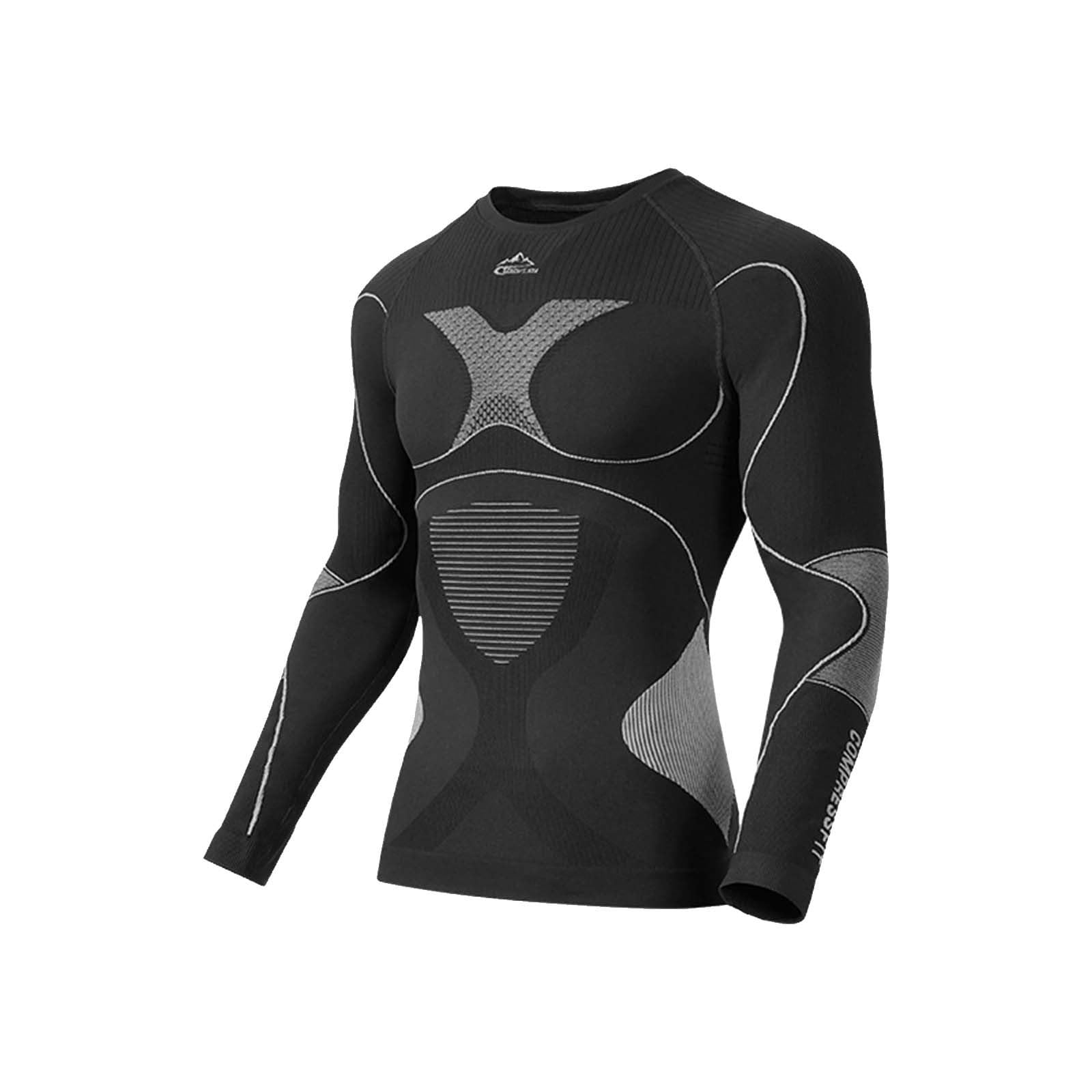 sous Vêtement Thermique Homme Ski, Ensemble sous Couche Compression avec Haut et Legging Sport, Base Layer Respirant Séchage Rapide, Vêtement Chaud Extensible pour Cyclisme Montagne et Hiver