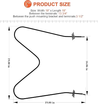 UPGEADED316075103 316075104 Oven Heating Element PS438018 AP2125026 F83-455 FEF366EMD FEF366ECD FEF326FSE FEF366DSE FFEF3048LSM FEF326FSE 316075100 - Replaces for Frigidaire Kenmore 790 by Beaquicy