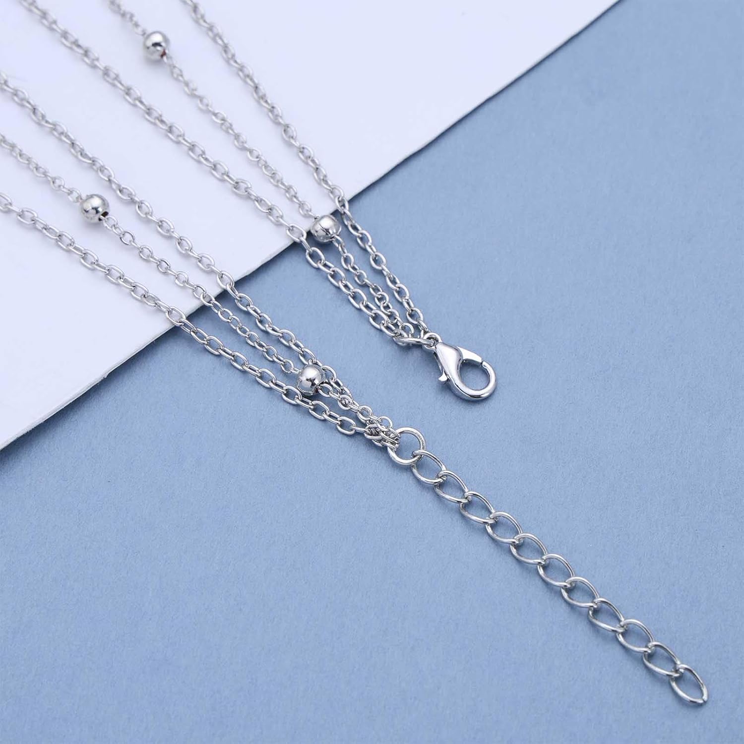 Gothic Layered Turquoise Choker Necklace Silver Map Necklace Chain Cross Crucifix Pendent Necklace Filigree Cross Necklace Ethnic Turquoise Necklace Jewelry for Women - Image 6