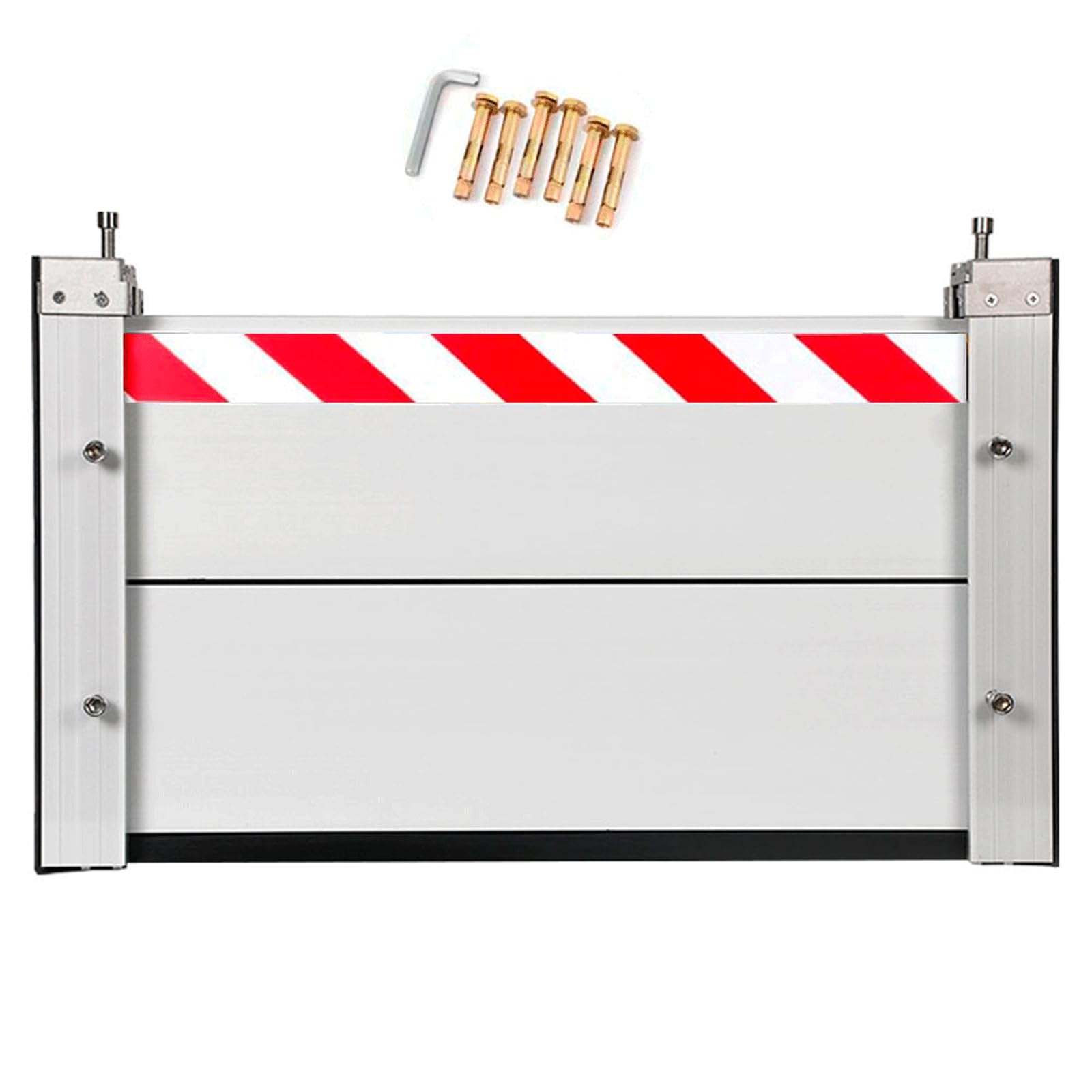 Aluminium-Hochwasserschutzwand L 115cm x H 20cm, Mobile Hochwasserschutz Barriere TüR, Hochwasserresistenz Garagentor Wiederverwendbare Wasserbarrieren