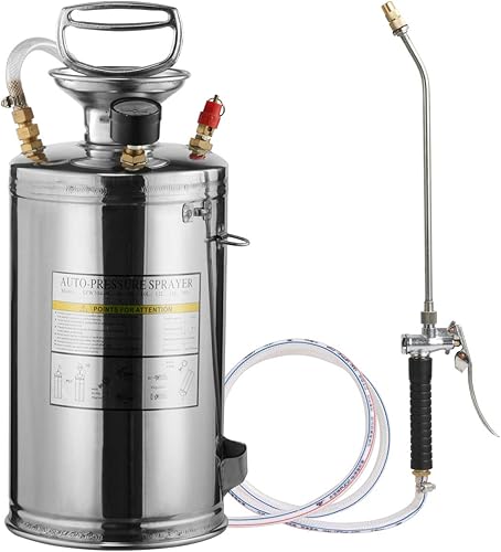 CLICIC Pulverizador profesional de acero inoxidable con mochila (4 galones)