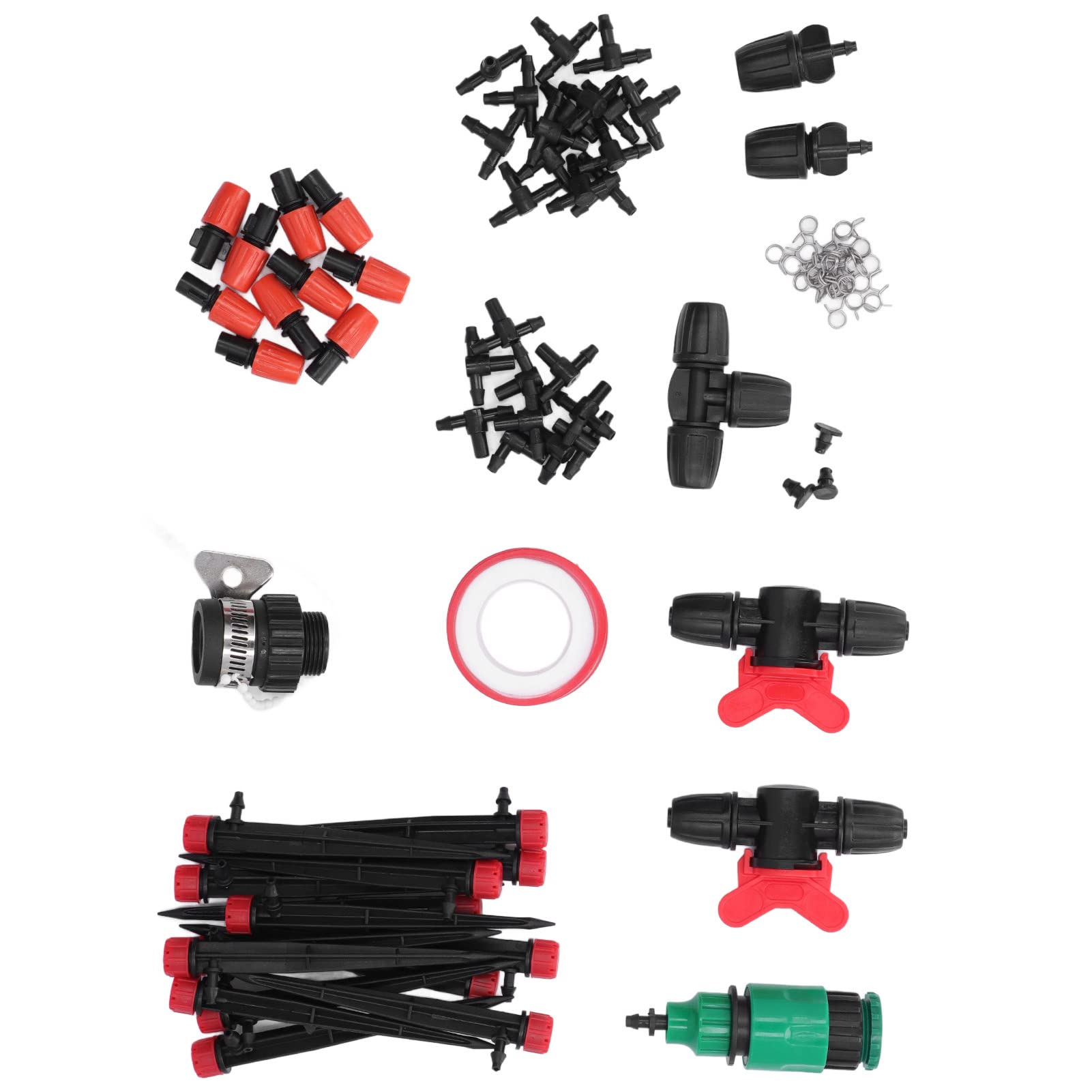 Sistema di irrigazione da giardino con set completo di micro irrigazione a goccia per grandi superfici e cura efficiente delle piante