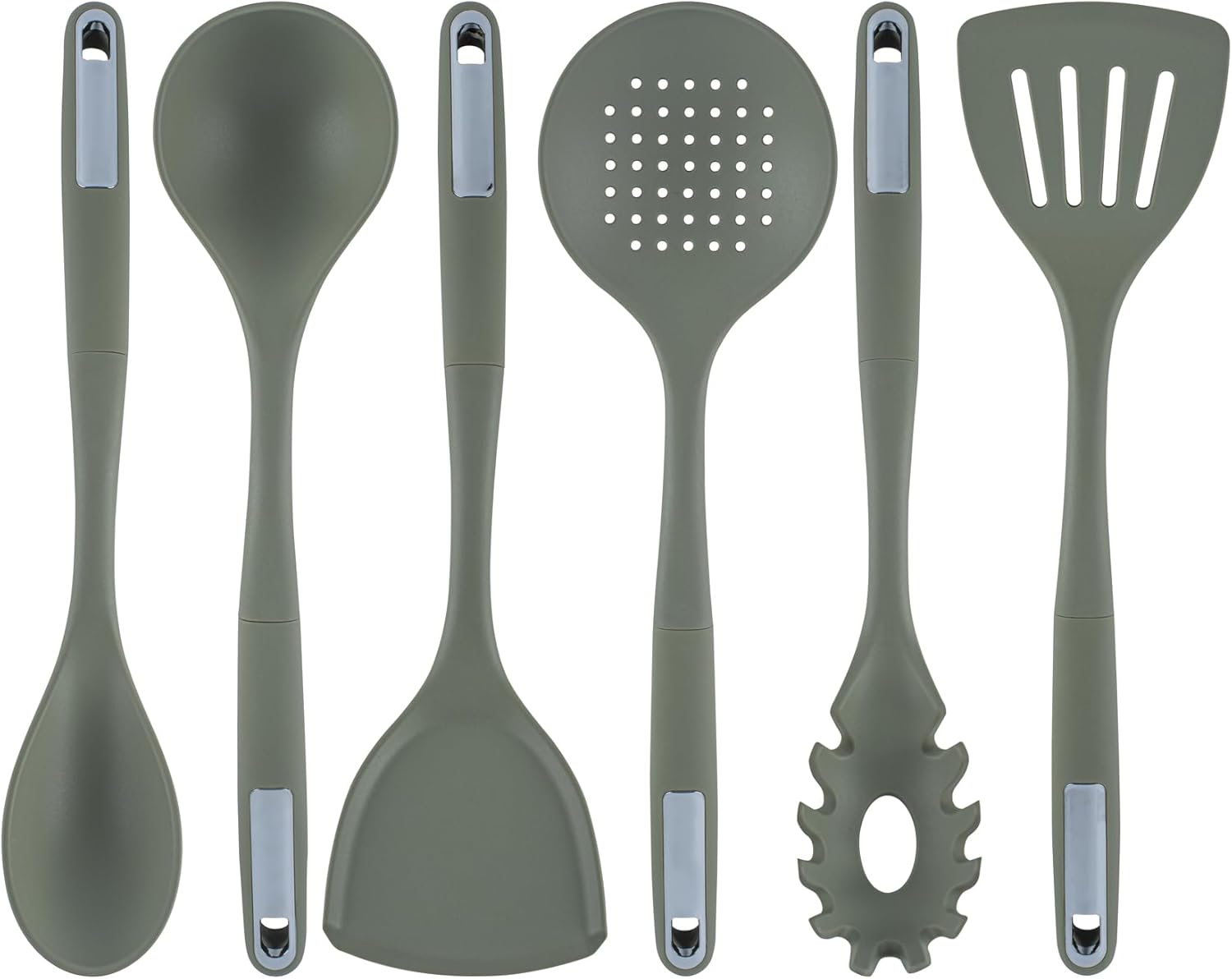 Restaurantware-Met Lux Kitchen Utensil Set, 1 Silicone Utensil Set – Consists 6 Pieces, High-Heat Tolerance, Green Silicone Kitchen Utensils, For No-Stick Cookware Restaurantware-Met Lux Kitchen Utensil Set, 1 Silicone Utensil Set – Consists 6 Pieces, High-Heat Tolerance, Green Silicone Kitchen Utensils, For No-Stick Cookware