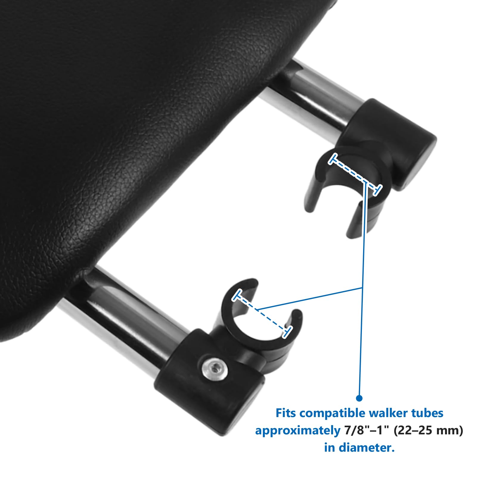 Verstellbare Lauflernstütze, zusammenklappbarer Sitz für ältere Menschen mit Behinderung, Bereich: 50,8 cm ~ 61 cm (Leder)