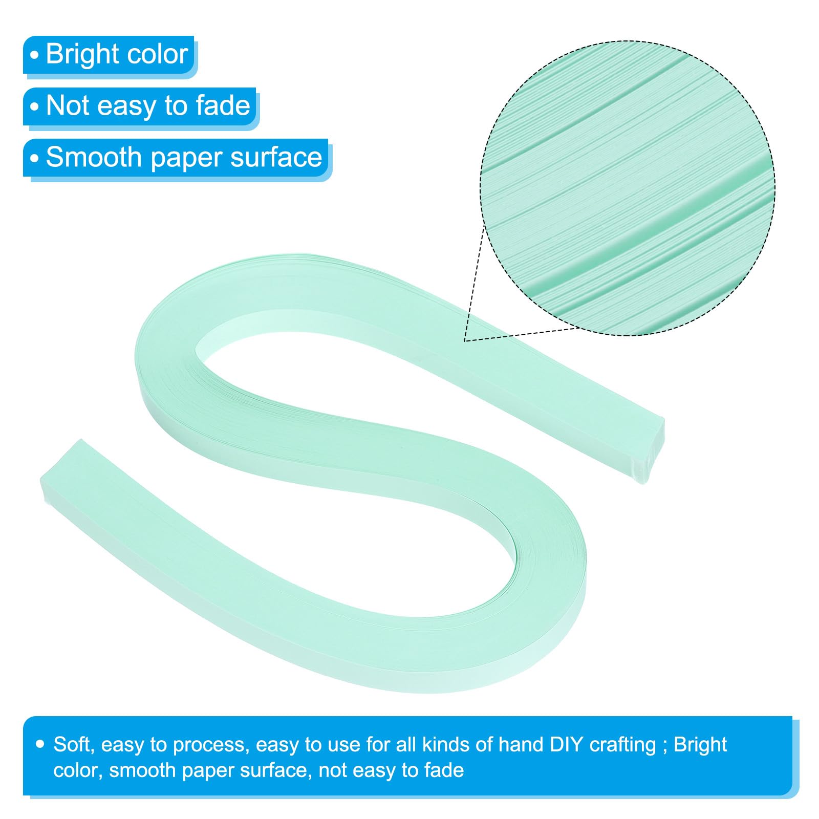 PATIKIL 120pcs Quilling Paper Strips Paper Flowers Quilling Kits 3/8"(10mm) Origami Paper for Adults Beginner Art Craft 21"(54cm) Mint Green - Image 3