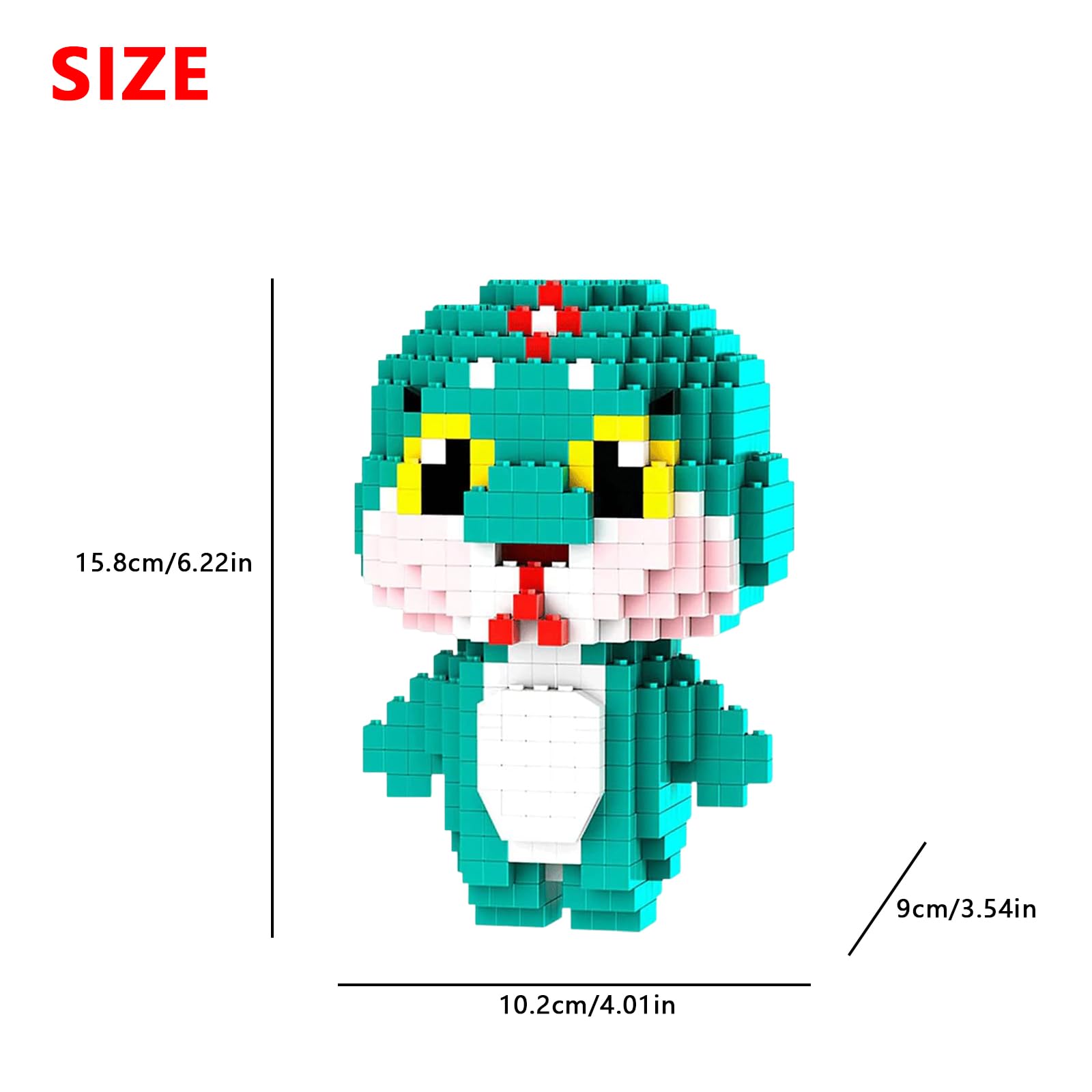 Larcele Micro Building Blocks Animal Set, DIY Mini 3D Building Toy Bricks,1034 Pieces KLJM-10 (Snake) - Image 2
