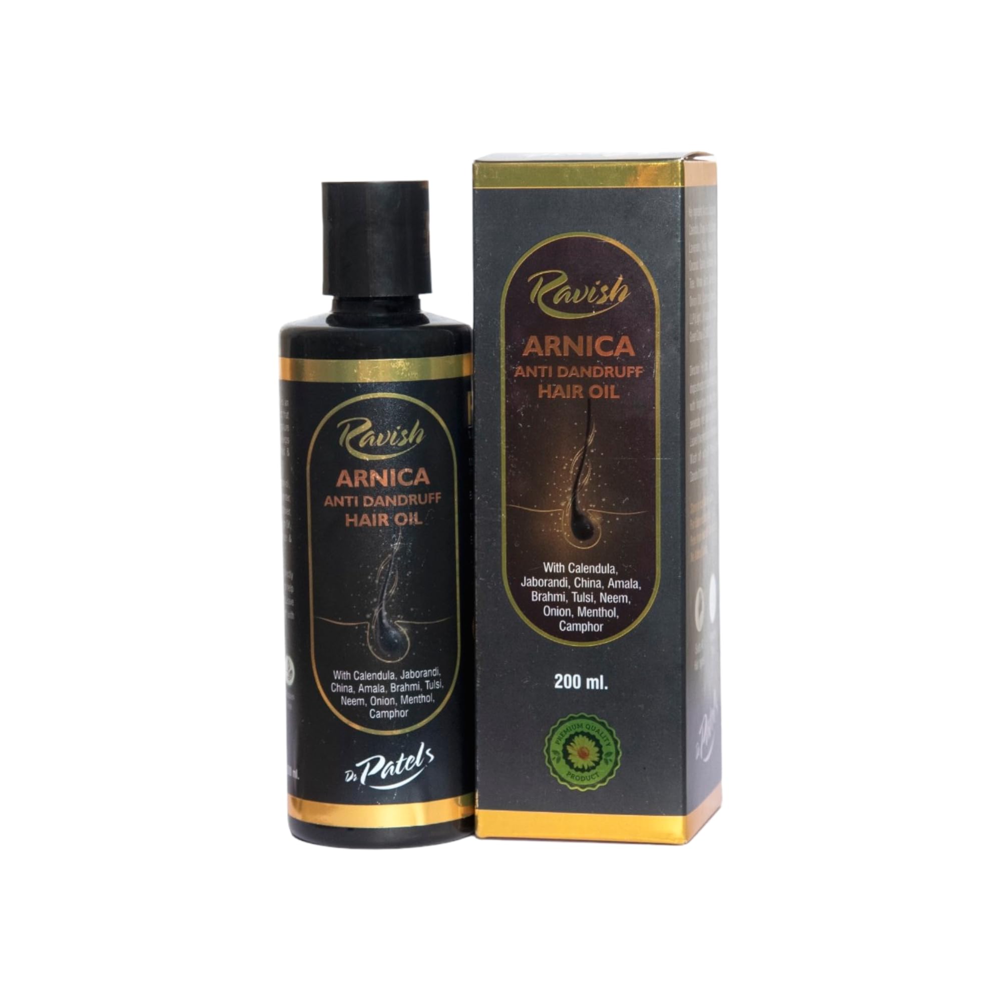 Dr Patel's 200ML Ravish Arnica Anti-Dandruff Hair Oil | Hair Oil for Controlling Dandruff, Hair fall and reducing scalp irritation | Made with Herbal Extracts | Suitable for Men & Women (Pack of 1)-image-13