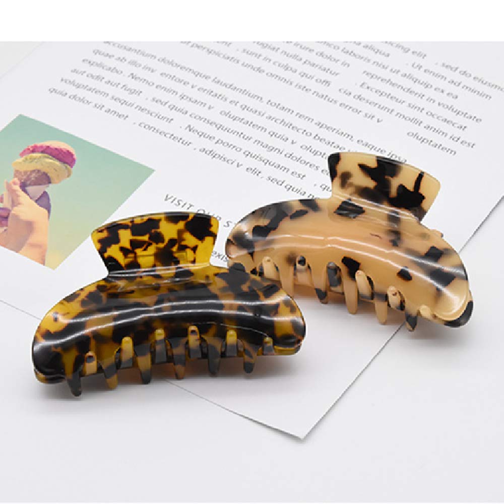 Amazon.com : 2PCS Acetate Hair Claw Banana Clips Tortoise  display picture 2