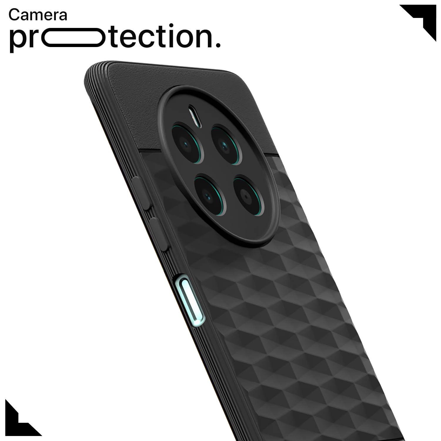 Outlouders Back Cover for Realme 12 Plus 5G / P1 5G / Narzo 70 5G / 70 Pro 5G | TPU Soft Flexible Shockproof | Full Camera Protection Back Case (Black)