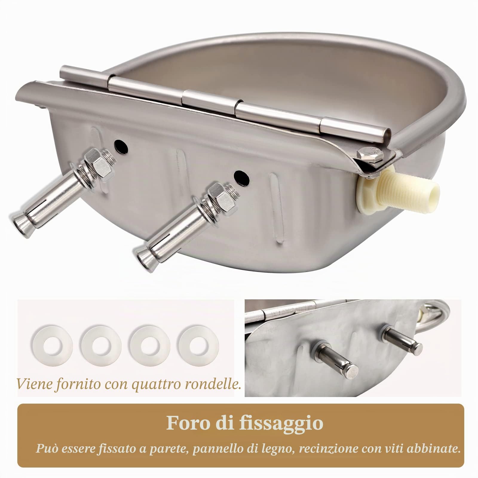 Abbeveratoio automatico di manzo con valvola galleggiante per cavalli bovini caprini suini cani