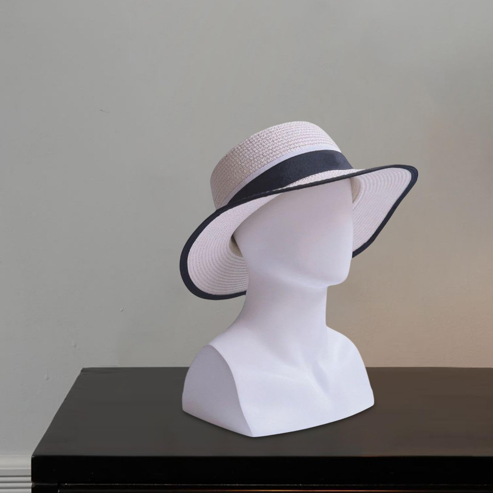 Cabeza de maniquí con hombros para exhibir pelucas, bufandas, collares y accesorios en hogares. Circunferencia de la cabeza: 52 cm. de maniquí multiusos. Principiante