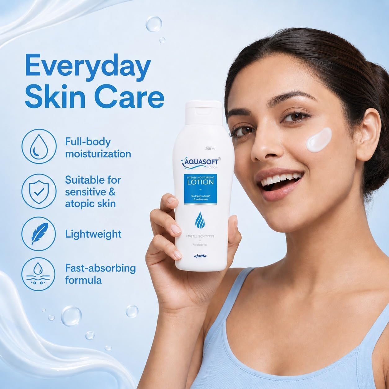 AQUASOFT Lotion (200 ml) – Rich in Shea Butter, Glycerine & Squalane for Deep Hydration &Skin Barrier Protection – Intense Moisturizing Lotion for Dry, Sensitive Skin – Dermatologically Tested 2