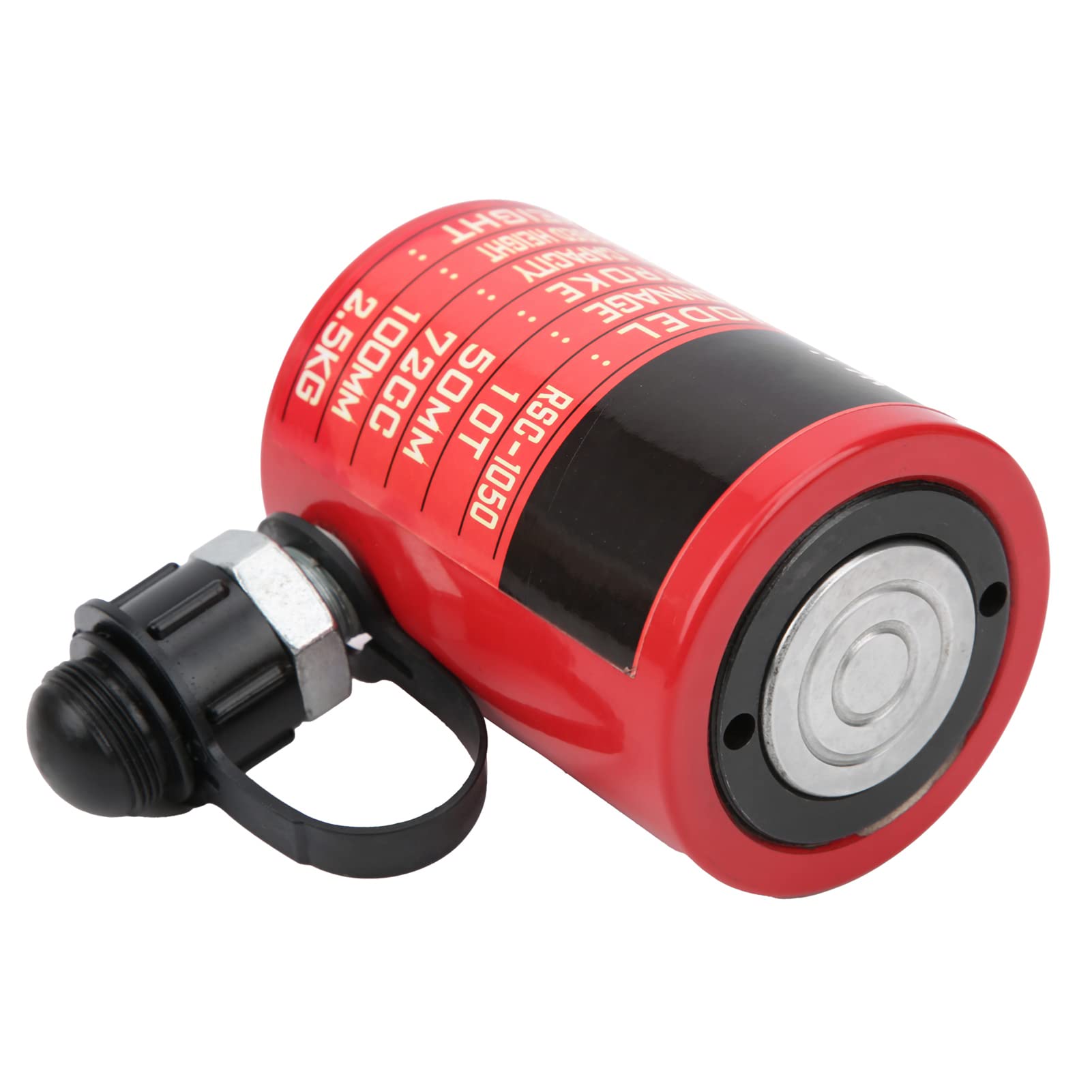 Produktbild von Hydraulikzylinder RSC-1050 – 10 T, 50 Mm Hub, 45# Stahl, Rot, Mit ZG3/8-Zoll-Anschluss, Für Industrie & Werkstatt
