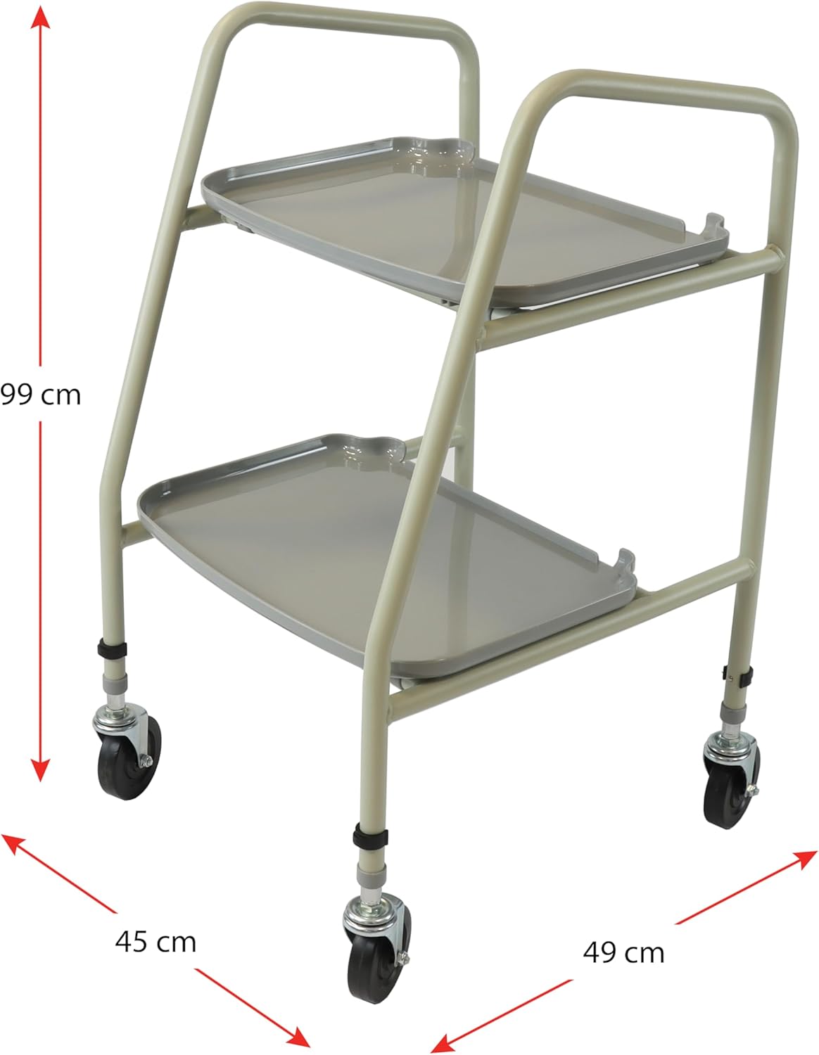 Dimensions of the NRS Healthcare Home Helper Trolley