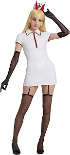 Women’s Anime Cosplay Costume White Nurse Outfit with Hat Gloves