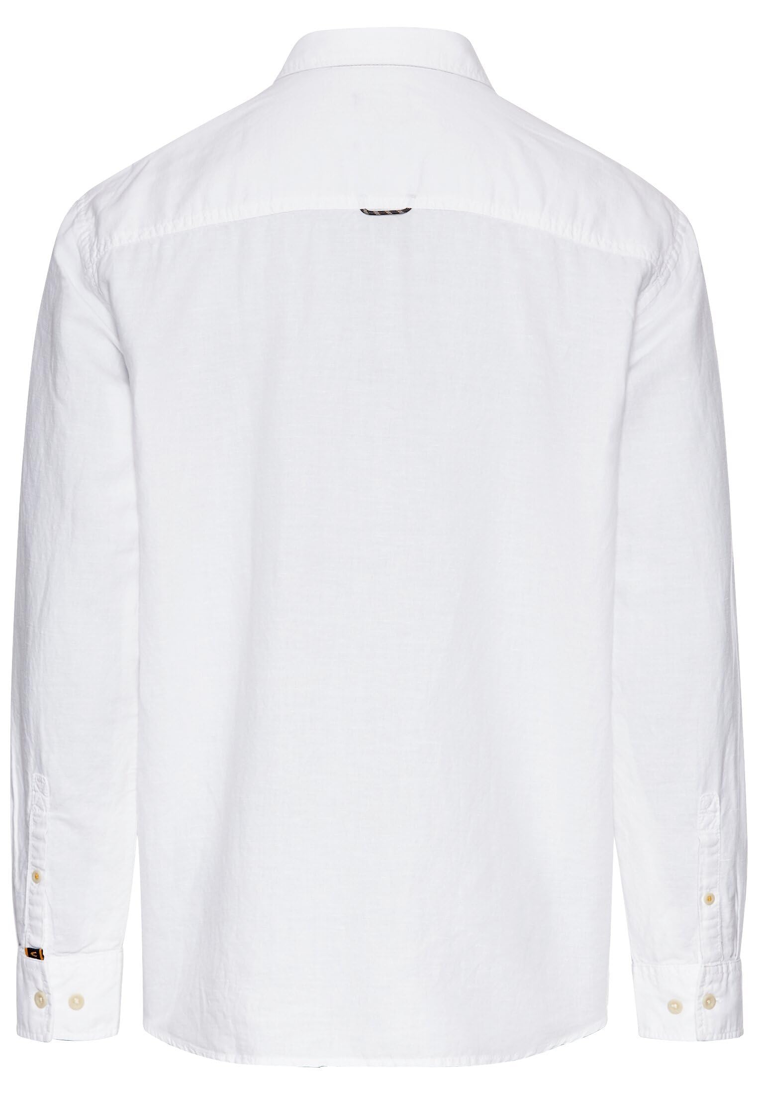 camel active Herren Langarm-Leinenhemd mit Soft-Wash-Veredelung