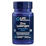 Life Extension Zinc Lozenges - Citrus-Orange Flavor - for Healthy Protein Synthesis & Immune Health - Inflammation Management Supplement - Gluten-Free, Non-GMO - 60 Vegetarian Lozenges