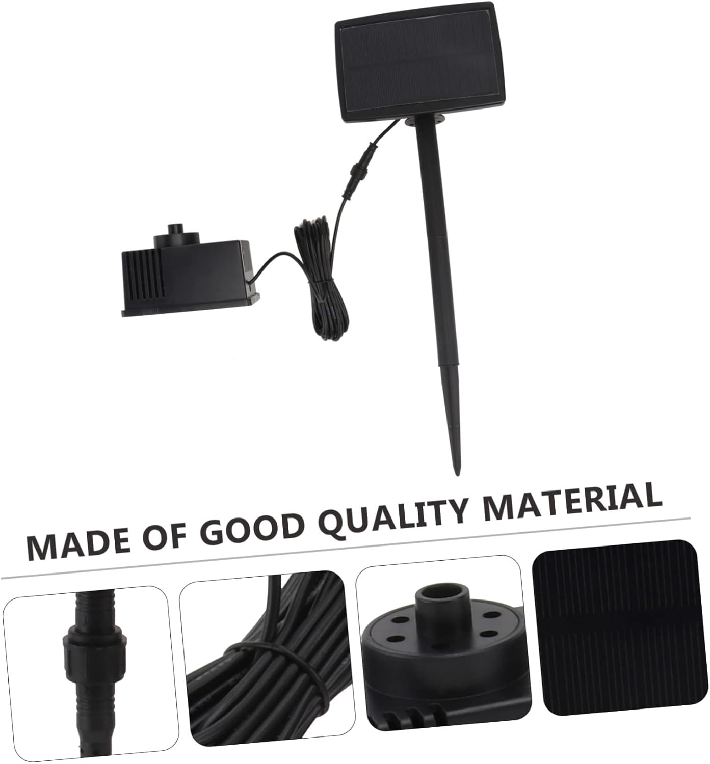 1set Multi-purpose Solar Fountain Kit for Landscape and Automatic Water Pump Easy to Install Design Solar-powered