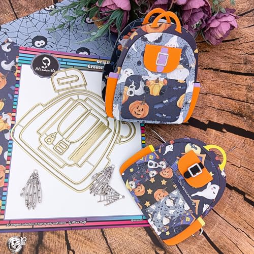 1 peça de moldes cortados de metal para fazer cartões feitos à mão, álbum de recortes, presente de papel, decoração de férias, modelo feito à mão - alinacutle (mochila de álbum escolar com recorte de