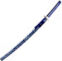 Vista 6 de Espada Katana Japonesa Samurai Hecha a Mano con Saya de Madera de Rayskin Dura, Puede Cortar Bambú