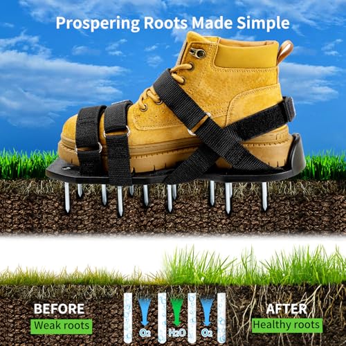 Zapatos Aireadores para Césped con Spikes Ajustables miniatura 2