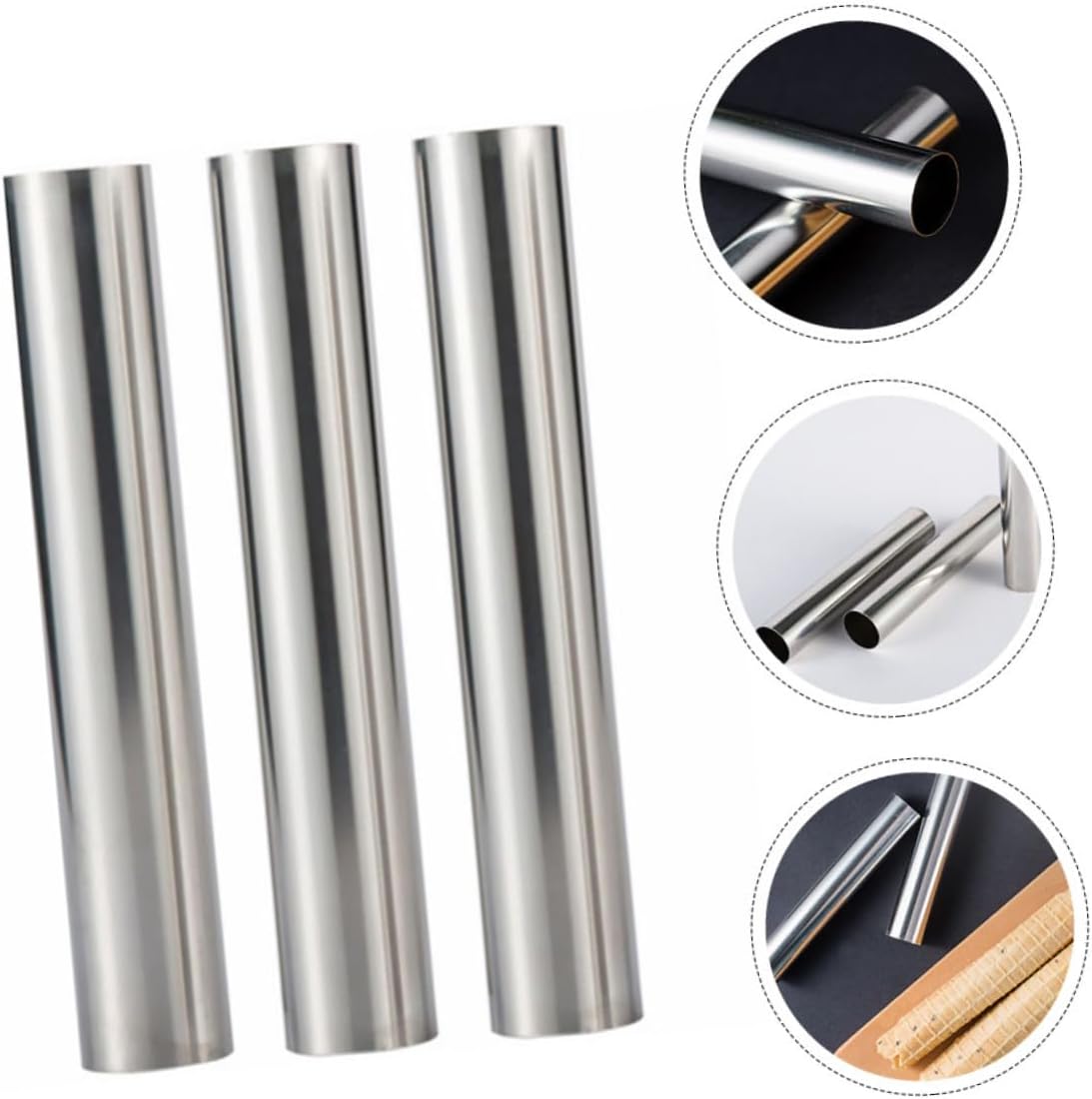 Garneck Roll Molds Kitchen Baking Molds Stainless Steel Madeleine for Scones Pancake Circle Pastry Rolls