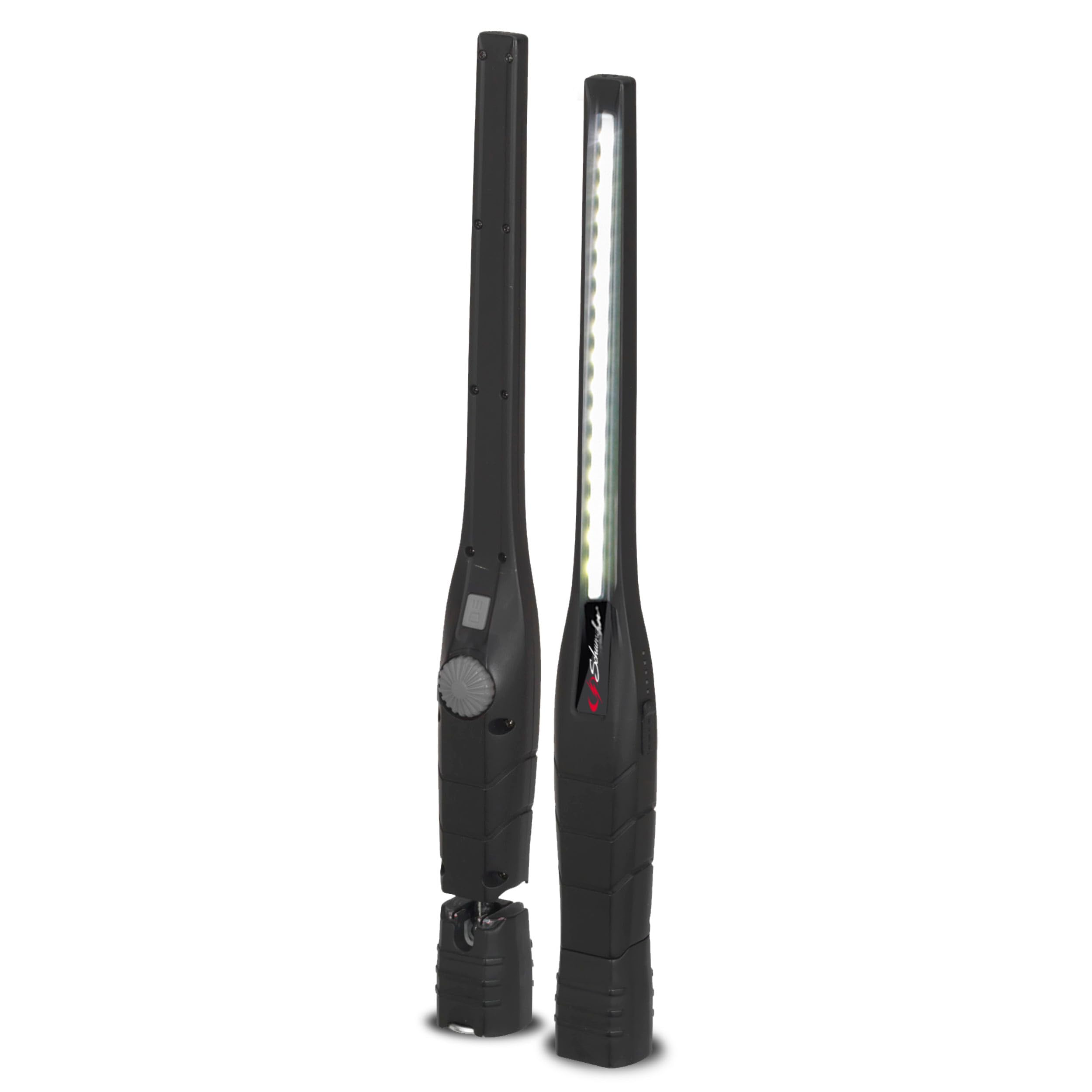 Schumacher SL184 Lampe de Travail Électrique Slim - Éclairage Directionnel Ultra Brillant, Pivotant et Inclinable à 360° - Variateur d'Intensité - Batterie Rechargeable Lithium-ION 2600mAh - Noire | Pivotant et Inclinable à 360°, Variateur, Batterie Lithi