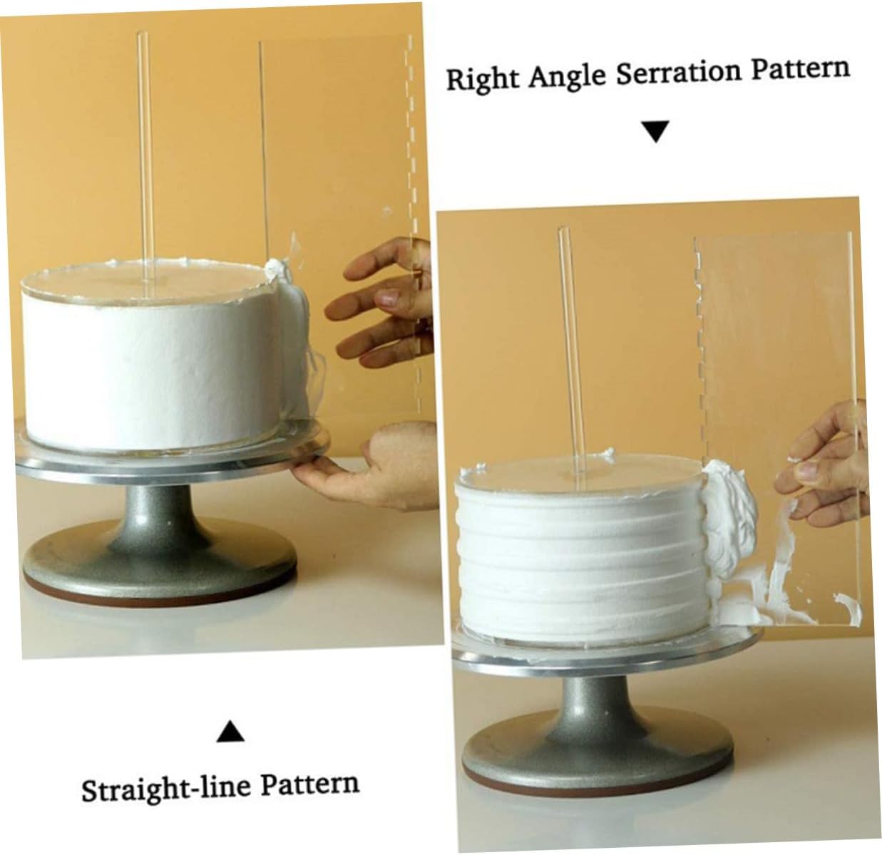 11pcs Acrylic Cake Discs and Baking Scrapers Set round Boards, Rectangular Scrapers, and Support Rods for Cake Decorating and Pastry Cutting Supplies