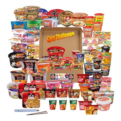FRKRUS AsianNoodleBox Variety Noodle/Ramen/Tteokbokki - Pack/Cup/Bowl Type - Lunch and Midnight Simple Snacks - Korea/Japan/Indonesia/Vietnam/Thailand/Taiwan/US - All Brands in here (Asian Mixed (4)Cups & (4)Bowls)