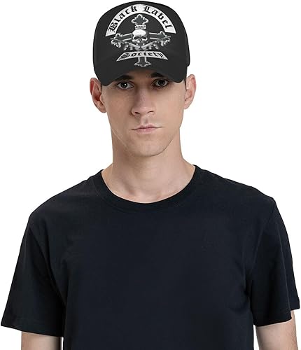 Miniatura 5 de Black Rock Label Music Society Band Logo Gorra de béisbol ajustable Sombrero casual al aire libre Sun Chapeau Unisex Negro, Negro -