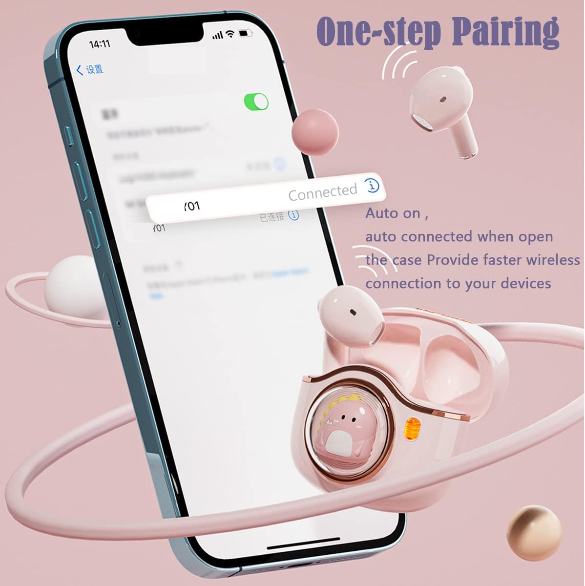 Xmenha Unicorn Wireless Bluetooth Kids Earbuds for Small Ear Canals