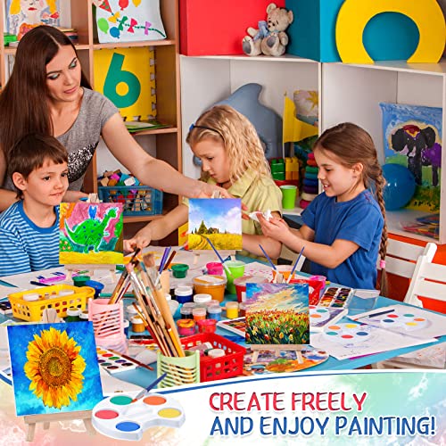 Watercolor Paint Sets Mini Paint Set 4X4" Small Painting Canvas With Easel Paints Brush Set Kids Art Party Favors And Party Supplies Watercolor Paint Party Favors For Kids Birthday Prizes (24 Set) #TOP5