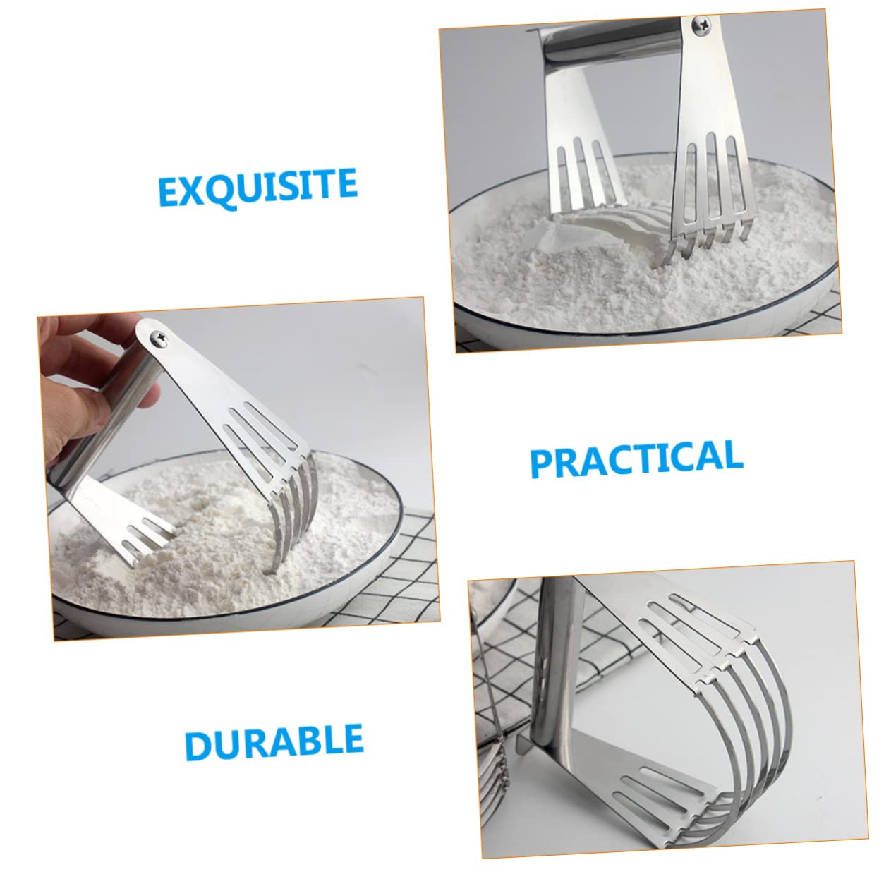 HOOTNEE Pastry Tools Kit Flour Dough Scraper Metal Dough Cutter Flour Mixer Butter Churner Baking Utensils Set