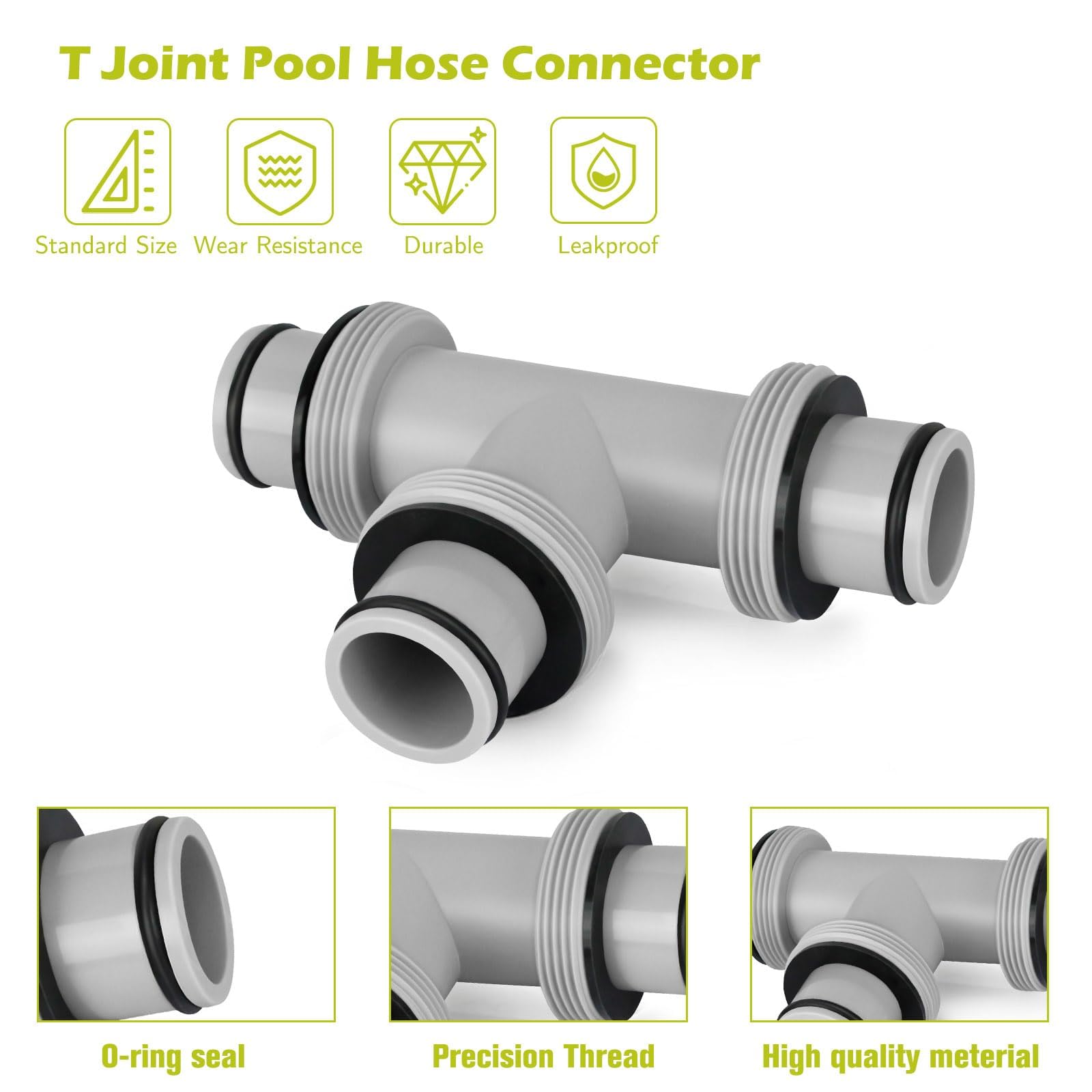 Adapter węża basenowego, trójnik basenowy 38 mm, złącze węża basenowego, akcesoria do basenów naziemnych (A)