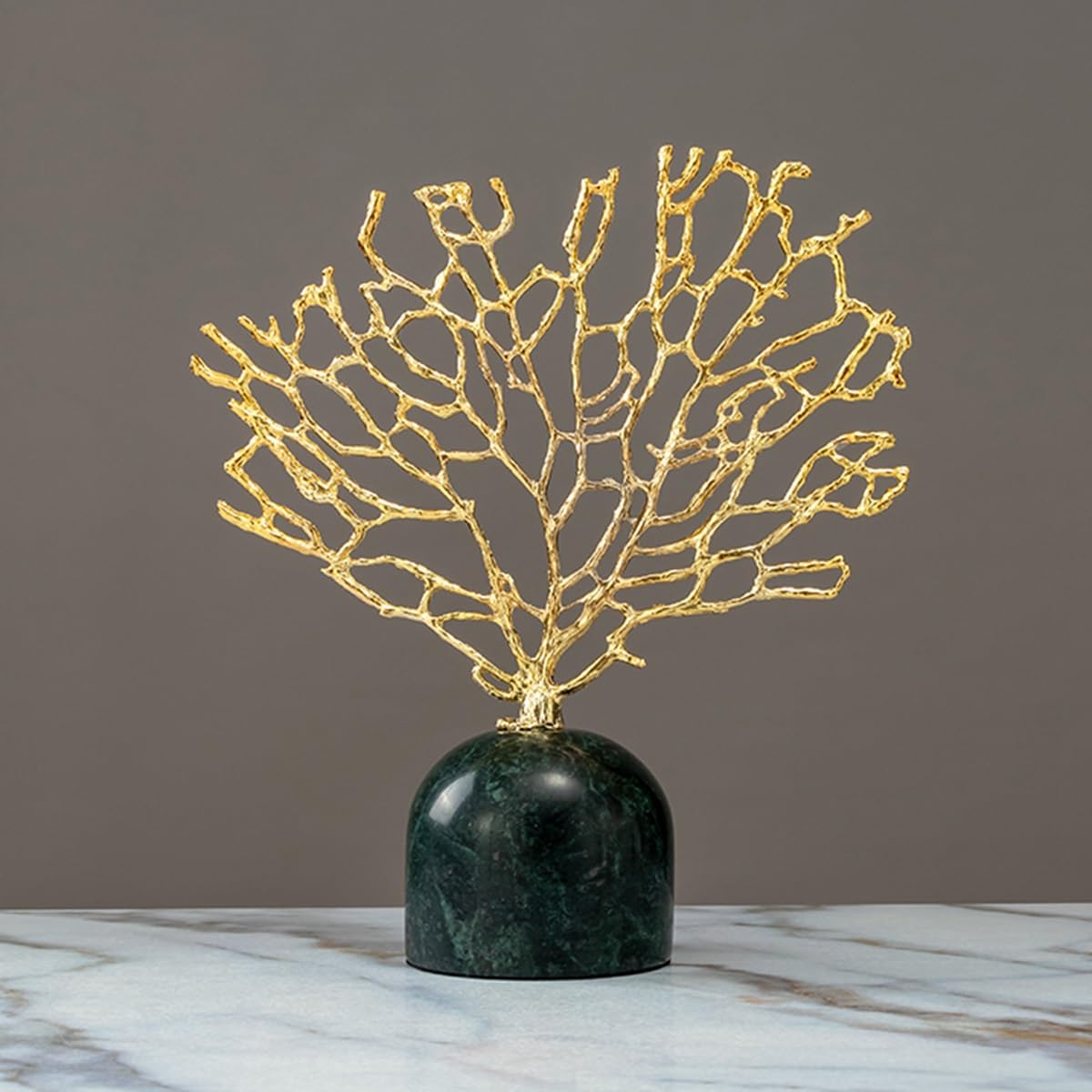 GHKryD statue, Aluminum Alloy Sculpture Coral Reef Statue Art Abstract Ornament for Entryway(Style 4,B)