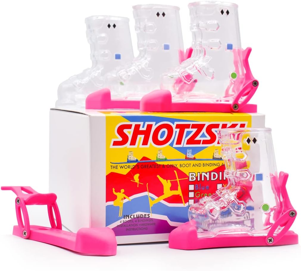 ShotzSki - Self-Install Boot and Binding 4-Pack (Pink)