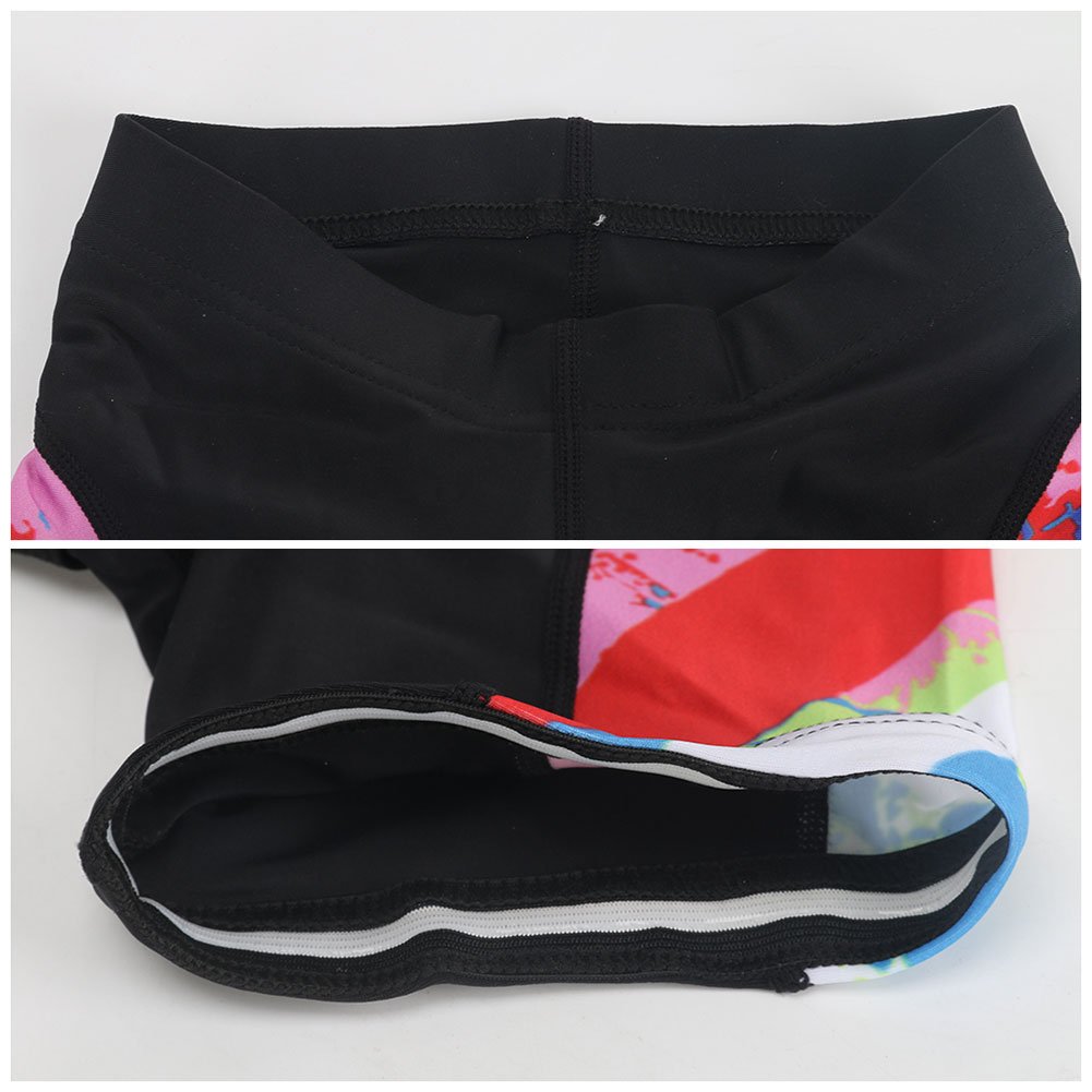 Set di maglia da ciclismo per bambini, traspirante, a maniche corte, con imbottitura, materiale ad asciugatura rapida, per ragazzi e ragazze