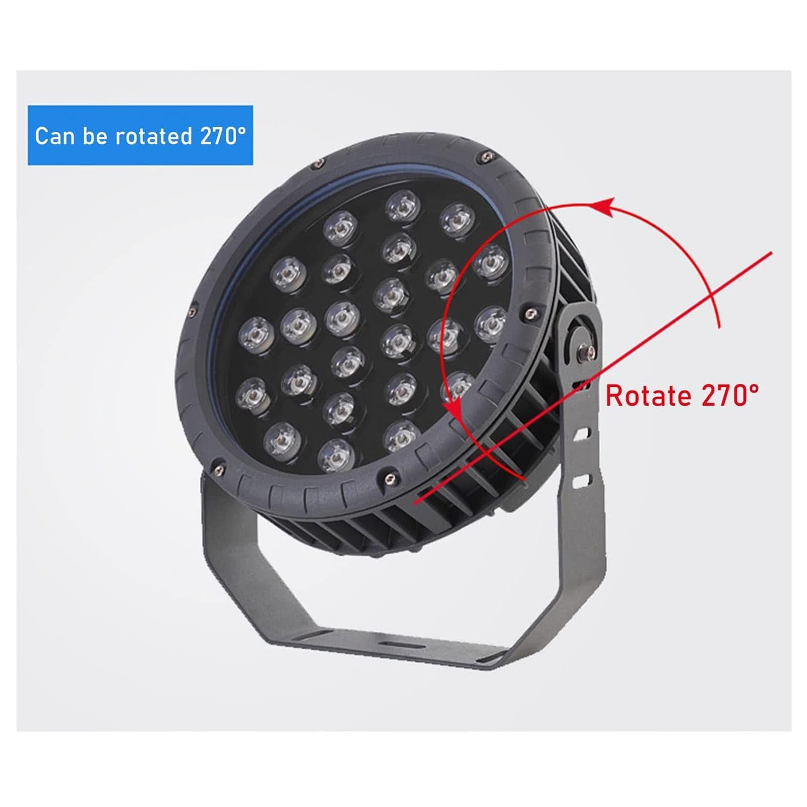 THEGA Foco LED Empotrable - Iluminación De Paisaje con Rotación De 270°, Iluminación For Árboles De Parque, Reflector Redondo Decorativo, IP65, Resistente Al Agua, CA100-240V(Yellow,100-240V(36W))
